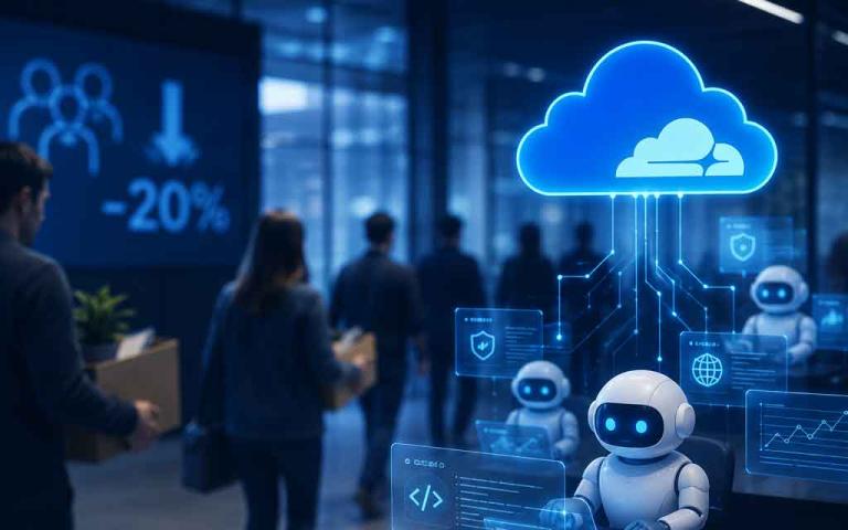 Cloudflare AI-driven workforce restructuring and agentic AI transformation in 2026