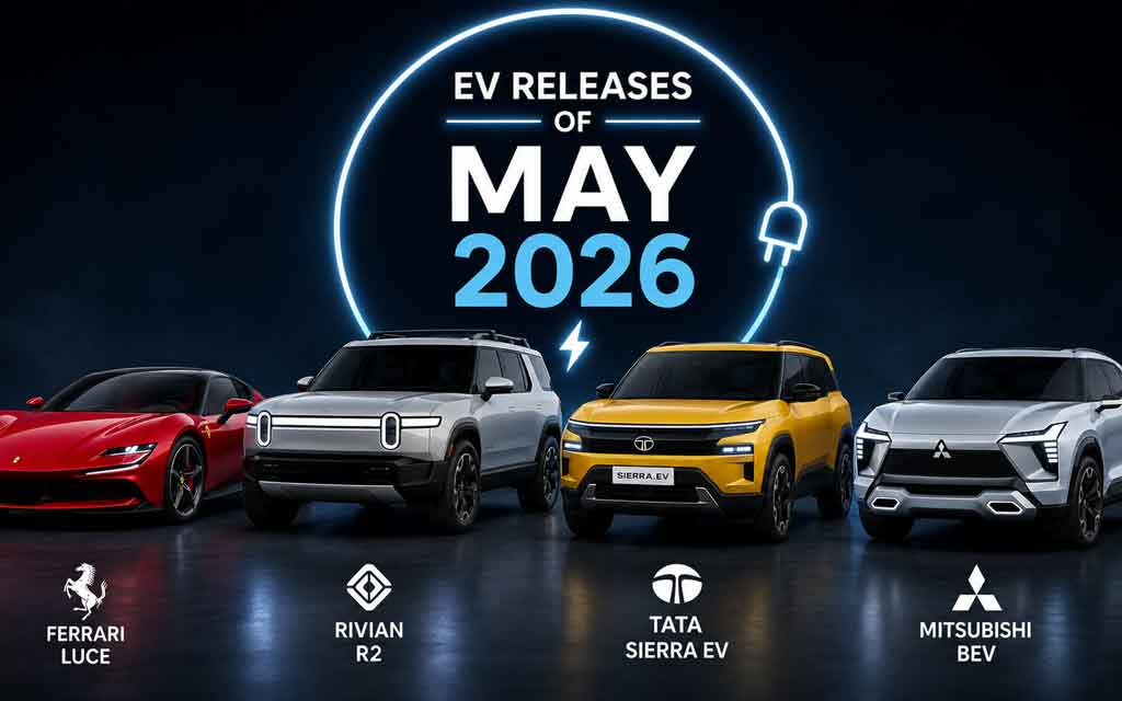 Latest electric vehicle launches in May 2026 featuring Ferrari Luce Rivian R2 and next generation EV technology
