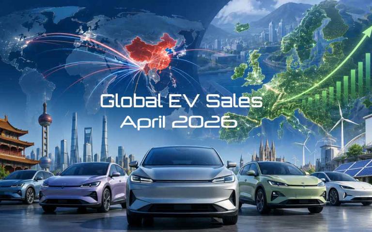 Global electric vehicle sales growth in April 2026 led by BYD Tesla and Chinese EV manufacturers