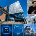 Intel Oregon semiconductor fabrication facility producing advanced AI chips with 18A and 14A process technology