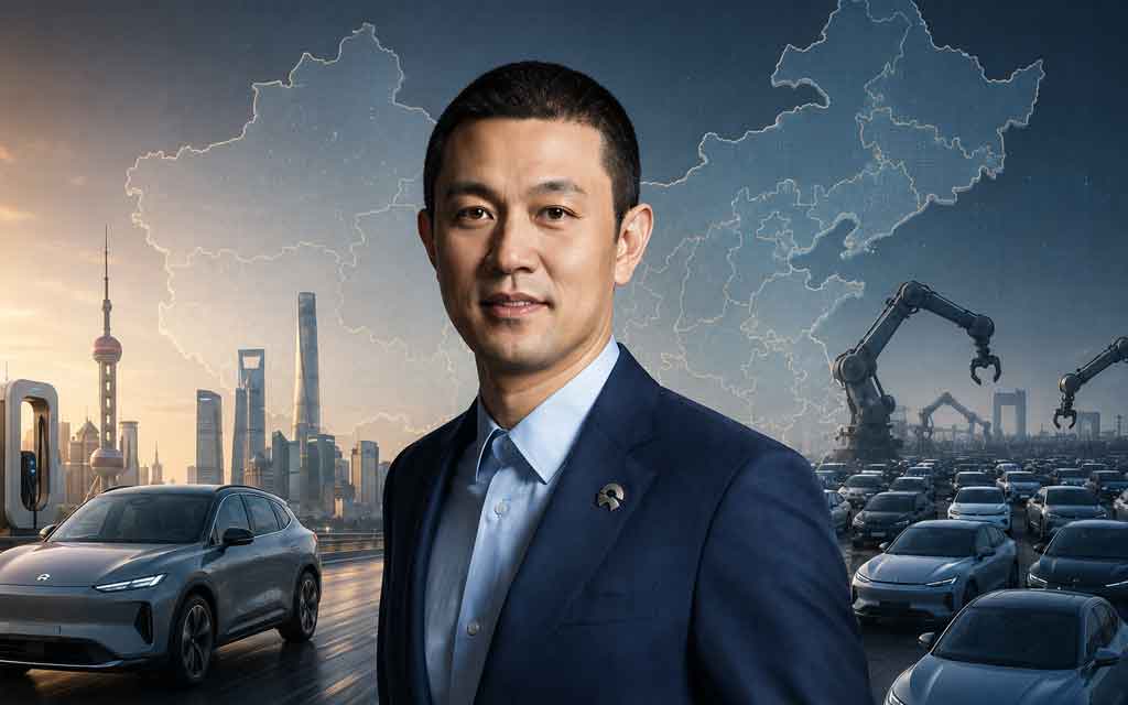 NIO CEO William Li discussing China’s slowing EV market, industry saturation, and the future of electric vehicle competition