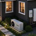 Nvidia-powered mini AI data center installed outside a modern home, providing distributed AI computing and smart energy management