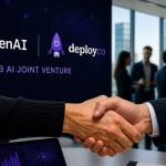 Enterprise AI deployment concept showing business automation powered by OpenAI DeployCo solutions.