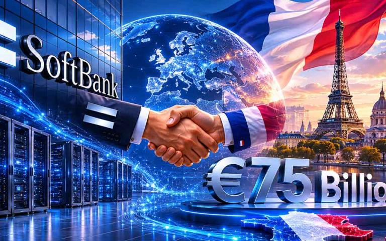 SoftBank plans to invest up to €75 billion in AI data centers across France, creating 5 GW of capacity and boosting Europe’s AI infrastructure ambitions.