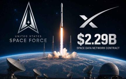SpaceX Starshield satellites forming a secure military space data network for the U.S. Space Force in low-Earth orbit