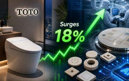 Advanced ceramic components used in semiconductor manufacturing powering AI data centers, linked to TOTO’s technology.