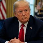 Donald Trump discussing AI policy with tech industry leaders, futuristic AI graphics, White House setting, and U.S. artificial intelligence race
