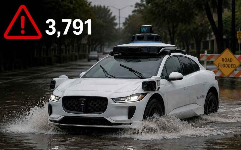 Waymo Recalls 3,791 Robotaxis After Flooded Road Software Flaw
