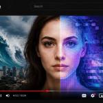 YouTube interface showing automatic AI-generated content labels on videos to improve transparency and fight AI slop