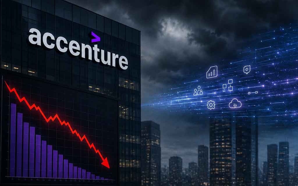 Accenture warns of slower revenue growth as artificial intelligence reshapes the traditional IT consulting and professional services industry.