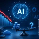 Business executives analyzing rising AI costs, cloud infrastructure spending, and enterprise technology budgets