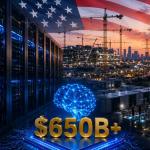 Large AI data center campus in the United States powering cloud computing and artificial intelligence infrastructure in 2026