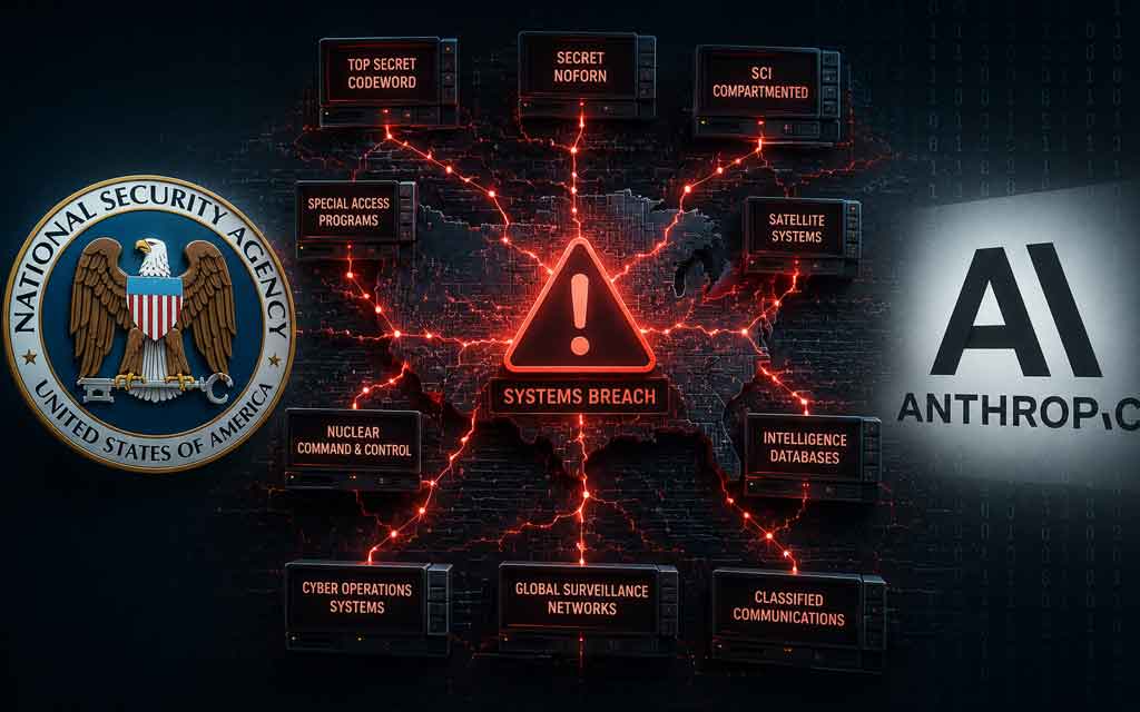 Advanced AI cybersecurity model analyzing classified government networks and vulnerabilities during a simulated penetration test.