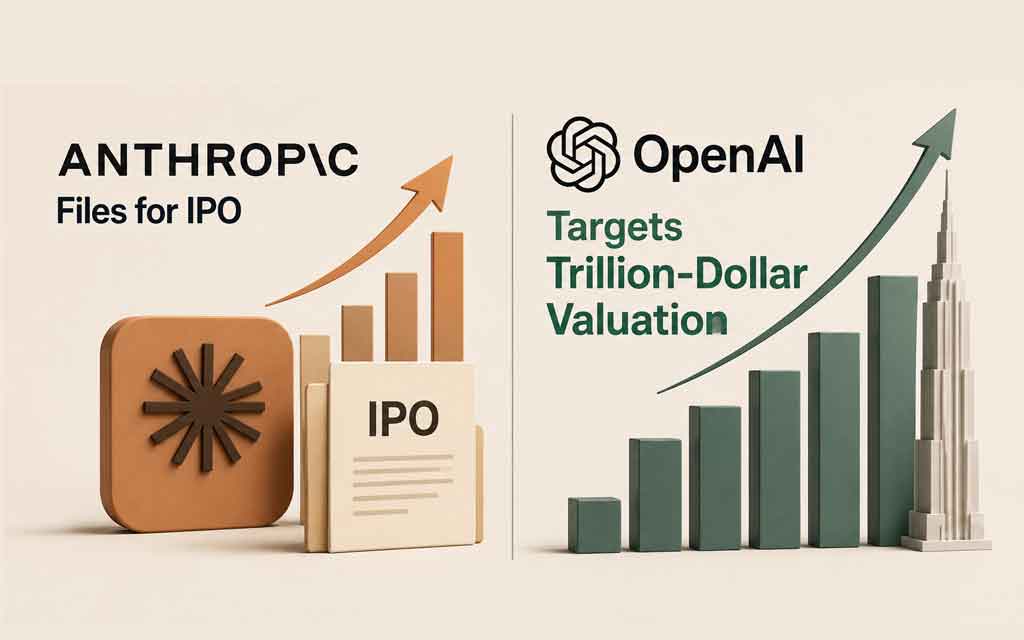 Anthropic and OpenAI prepare for major AI IPOs in 2026 with valuations approaching one trillion dollars