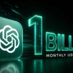 OpenAI ChatGPT reaching 1 billion monthly active users milestone with global AI adoption growth visualization