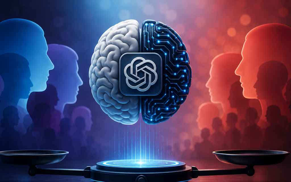 Study analyzing ChatGPT's responses to political questions, examining AI bias, neutrality, and ideological balance across controversial topics.