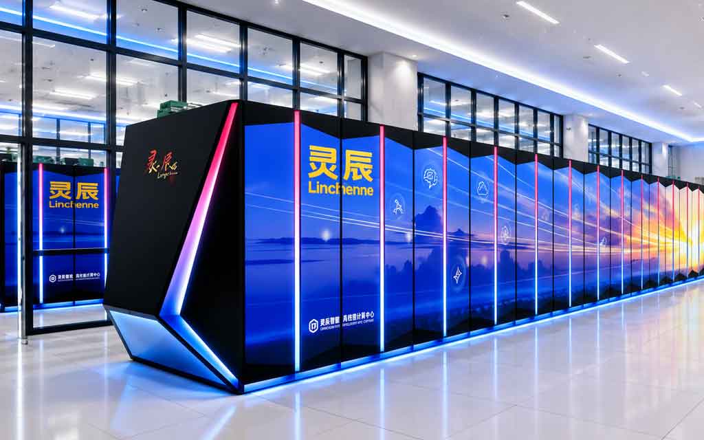 China's LineShine supercomputer at the National Supercomputing Center in Shenzhen, ranked as the world's fastest supercomputer with 2.198 exaflops and powered by domestic Chinese processors.