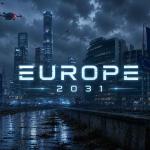 Concept image showing Europe lagging behind advanced AI infrastructure while major AI hubs emerge in the United States and China.