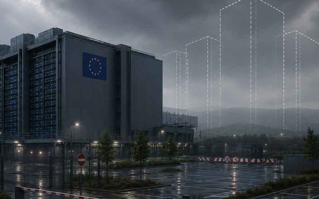 European Union scales back AI data center and gigafactory plans as infrastructure ambitions face funding and energy challenges.