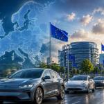 European electric vehicle sales comparison showing Tesla, Volkswagen, BYD and leading EV countries in May 2026