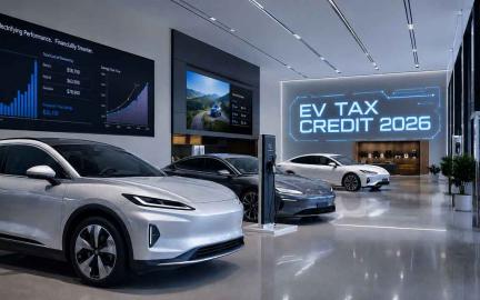 Electric vehicles with tax credit comparison chart showing 2025 versus 2026 incentive changes