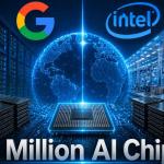 Advanced AI processors and semiconductor chips inside a modern data center powering artificial intelligence workloads