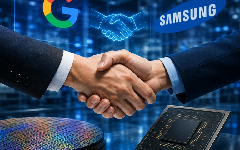 Google and Samsung collaboration on next generation Icefish TPU AI chip production using advanced 2nm semiconductor technology