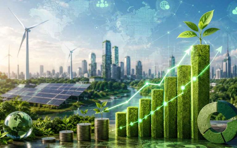 Climate tech venture capital funding trends in 2026 highlighting investment growth in energy storage, clean energy, and sustainable technologies.
