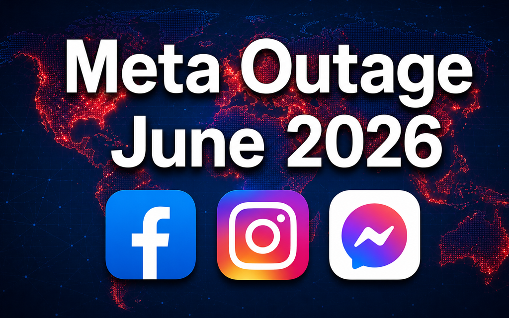 Meta outage affecting Facebook Instagram and Messenger services worldwide in June 2026