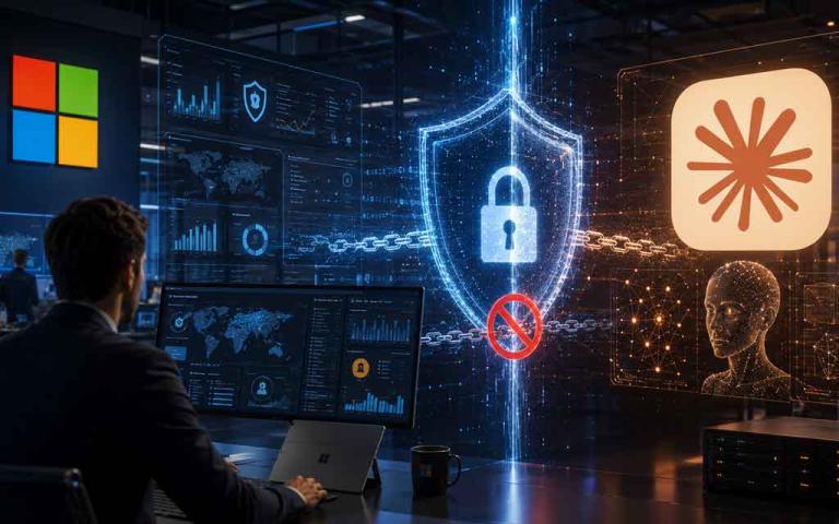 Microsoft restricting internal use of Anthropic Claude Fable 5 due to enterprise data retention and AI privacy concerns in 2026