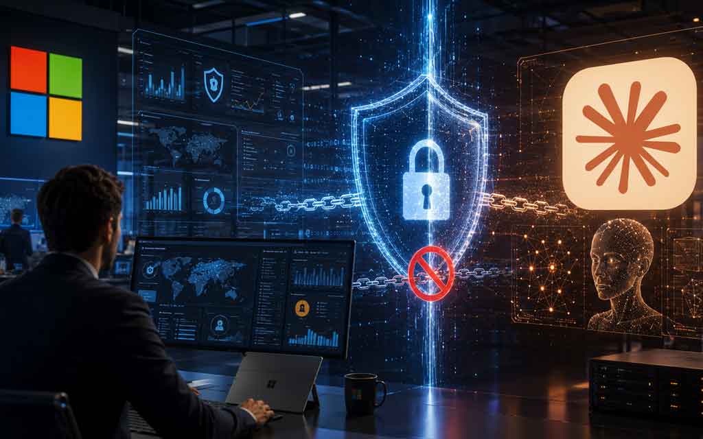Microsoft restricting internal use of Anthropic Claude Fable 5 due to enterprise data retention and AI privacy concerns in 2026