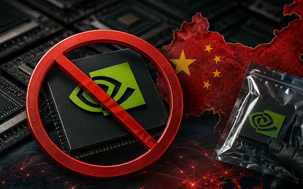 Nvidia Blackwell AI chips and servers being traded at premium prices amid China export restrictions.