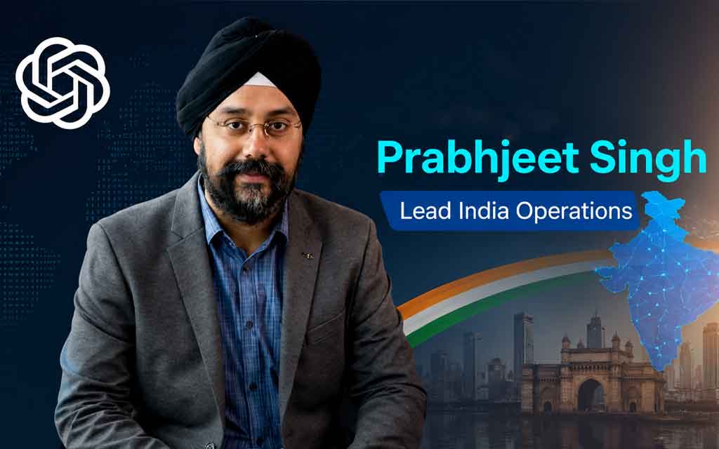 Prabhjeet Singh joins OpenAI as Managing Director for India to lead ChatGPT growth, enterprise AI adoption, and strategic partnerships.