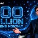 Sam Altman discussing massive AI token usage growth and enterprise adoption of OpenAI models in 2026