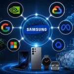 Advanced AI semiconductor manufacturing facility with next-generation chips, AI servers, digital twin technology, and smart factory automation