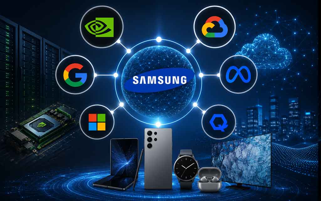 Advanced AI semiconductor manufacturing facility with next-generation chips, AI servers, digital twin technology, and smart factory automation