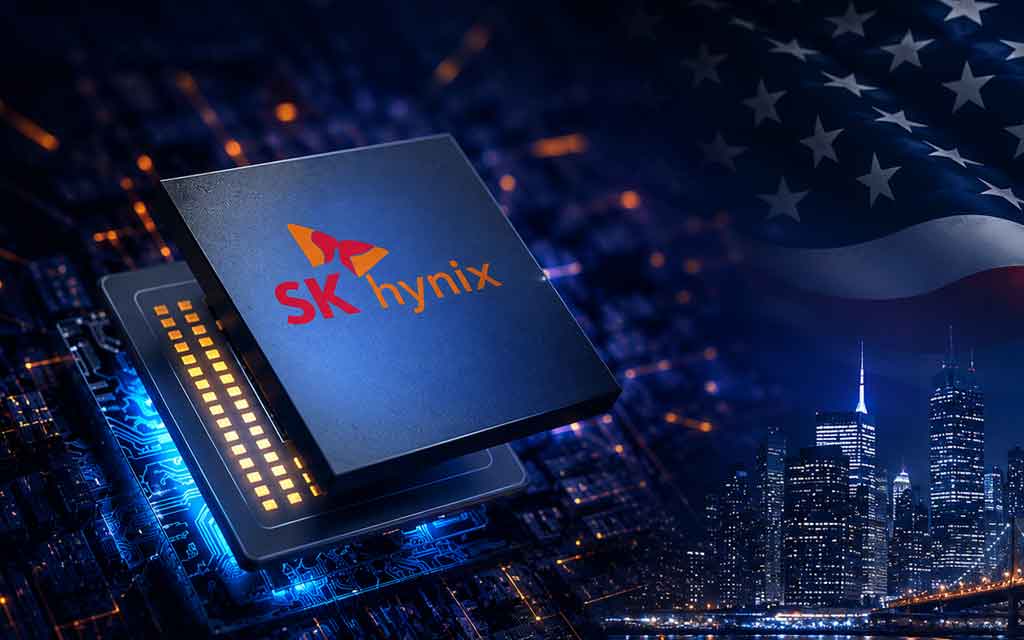 SK Hynix high-bandwidth memory (HBM) chips powering AI servers and next-generation data centers as the company expands its presence in the United States.