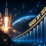 SpaceX satellites and AI infrastructure concept representing projected revenue growth through 2030