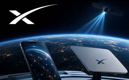 SpaceX Starlink satellites providing direct-to-consumer mobile connectivity for smartphones without relying on traditional cellular carriers.