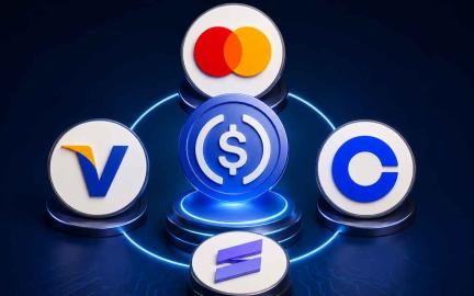 Digital stablecoin payment network connecting Visa, Mastercard, Stripe, Coinbase and global blockchain infrastructure