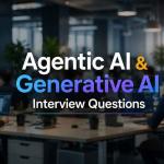 Agentic AI and Generative AI interview questions covering RAG, MCP, multi-agent systems, prompt engineering, and AI engineering concepts