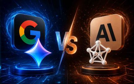 Illustration of Google's upcoming Gemini Pro AI model competing with Anthropic's Mythos, featuring futuristic neural networks, AI reasoning, coding, and agentic intelligence concepts.