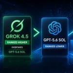 xAI Grok 4.5 rising in OpenRouter rankings after surpassing GPT-5.6 Sol and Fable 5 in token volume among closed AI models.