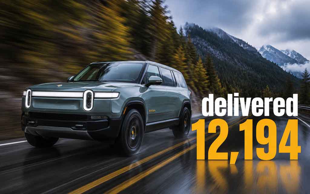 Rivian R1T pickup truck and R1S SUV representing the company's strong Q2 2026 delivery performance and raised production outlook.
