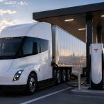 Tesla's first public Megacharger station delivers up to 1.2 MW charging for Semi trucks, bringing fast, high-power electric trucking closer to mainstream adoption.