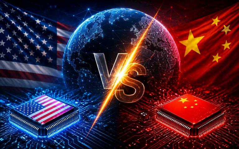 Discover how the United States and China compare across AI models, chips, enterprise adoption, open-source innovation, policy, and infrastructure in the rapidly evolving AI race of 2026.