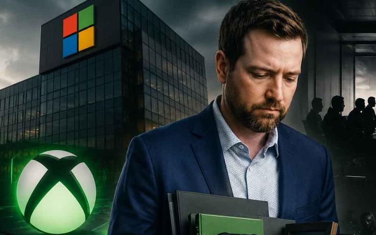 Concept illustration of Xbox leadership restructuring following Microsoft's latest gaming division layoffs.